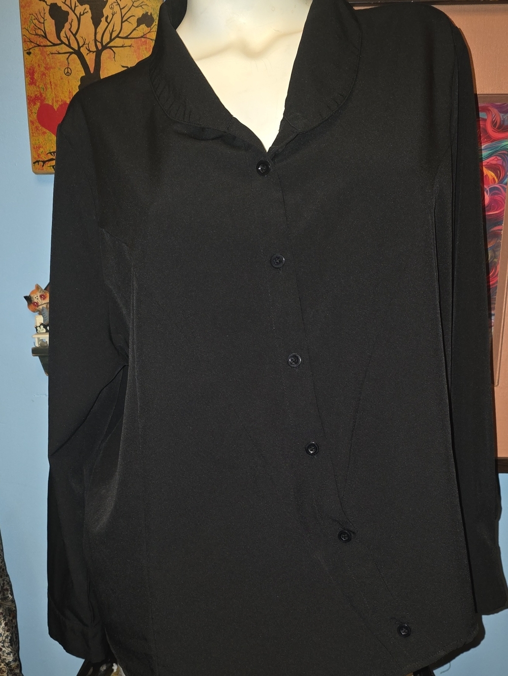Black Women’s Button Down Shirt